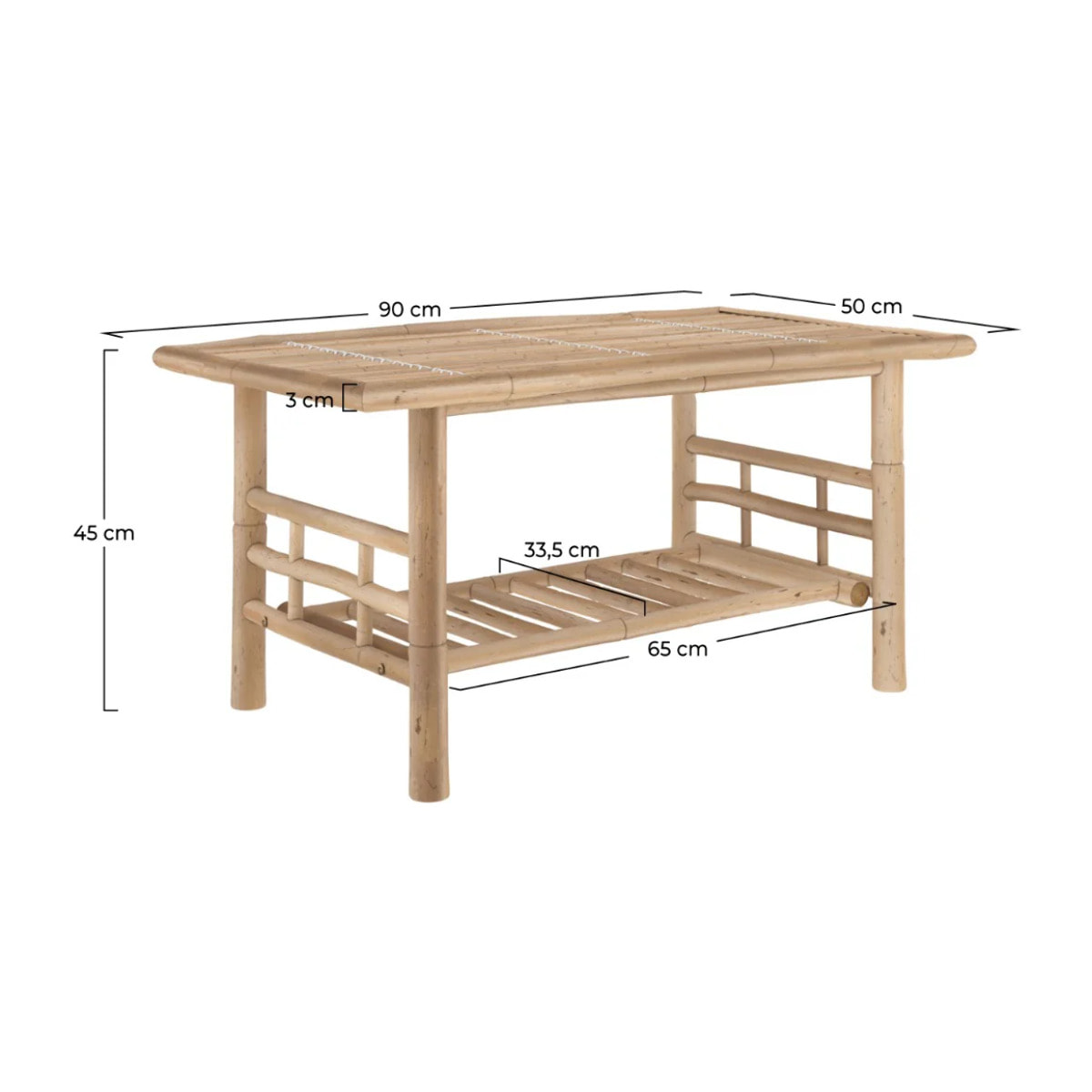 Table basse de jardin en bambou - Vadella