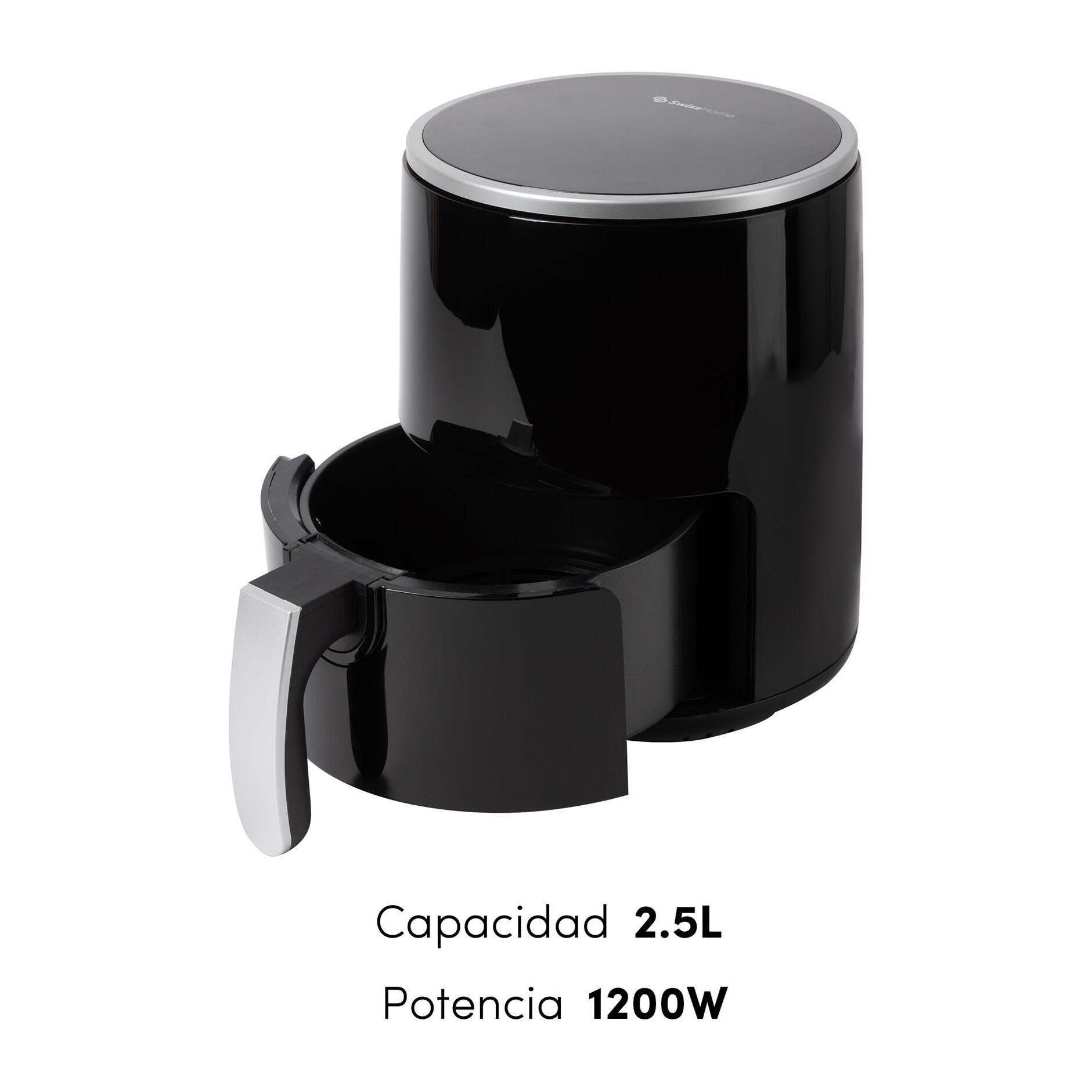 Air Fryer 1200W de 2,5L con pantalla digital y temperatura ajustable 80-200ºC SwissHome