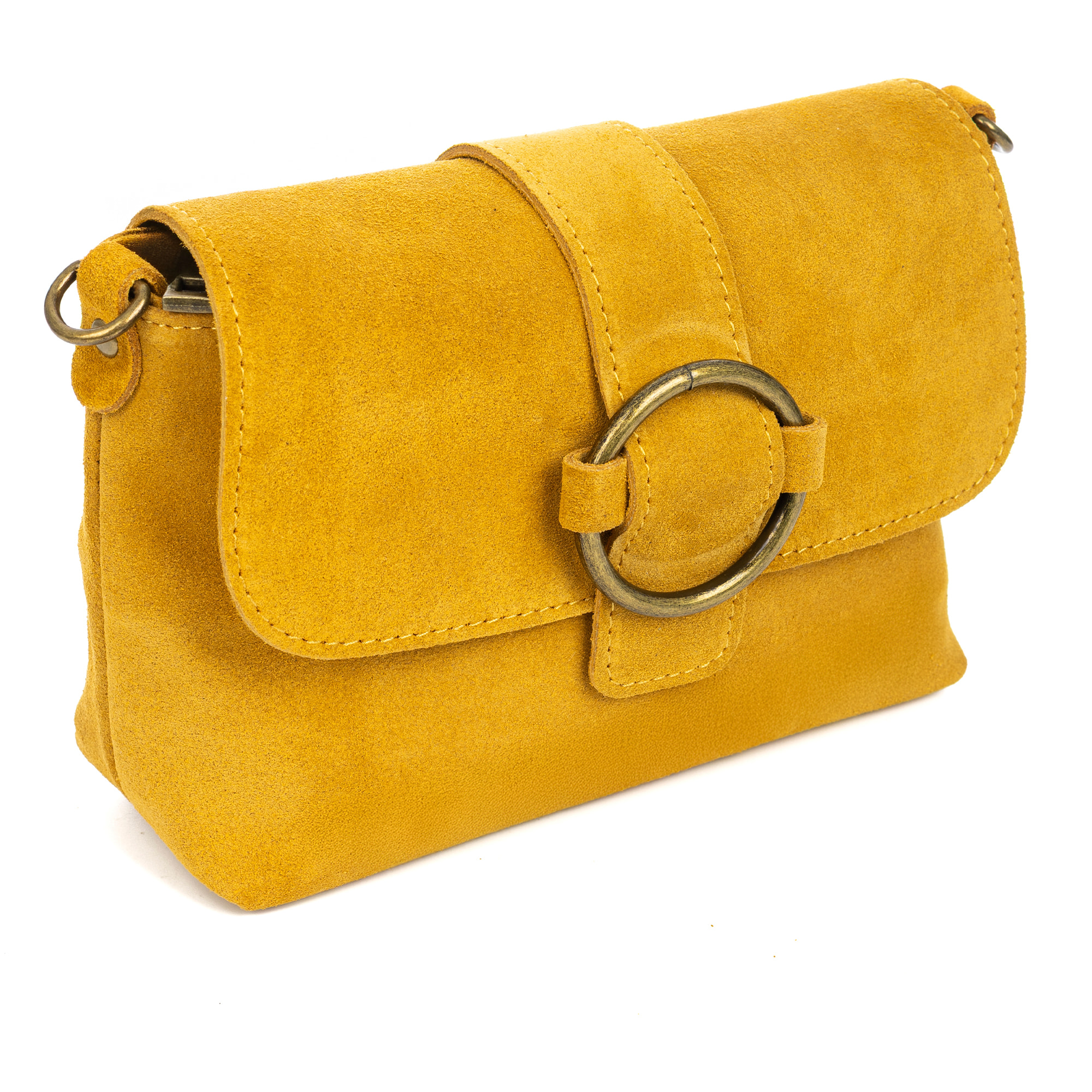 Bagnone bolso bandolera mujer. Piel auténtica Gamuza.