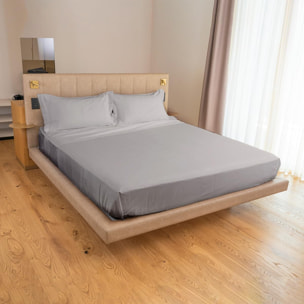 Intrecci Home Lenzuola, Lenzuolo Sopra in Raso di Puro cotone Satin, Made in Italy, Morbidezza Suprema, Elegante e Confortevole, Tinta Unita