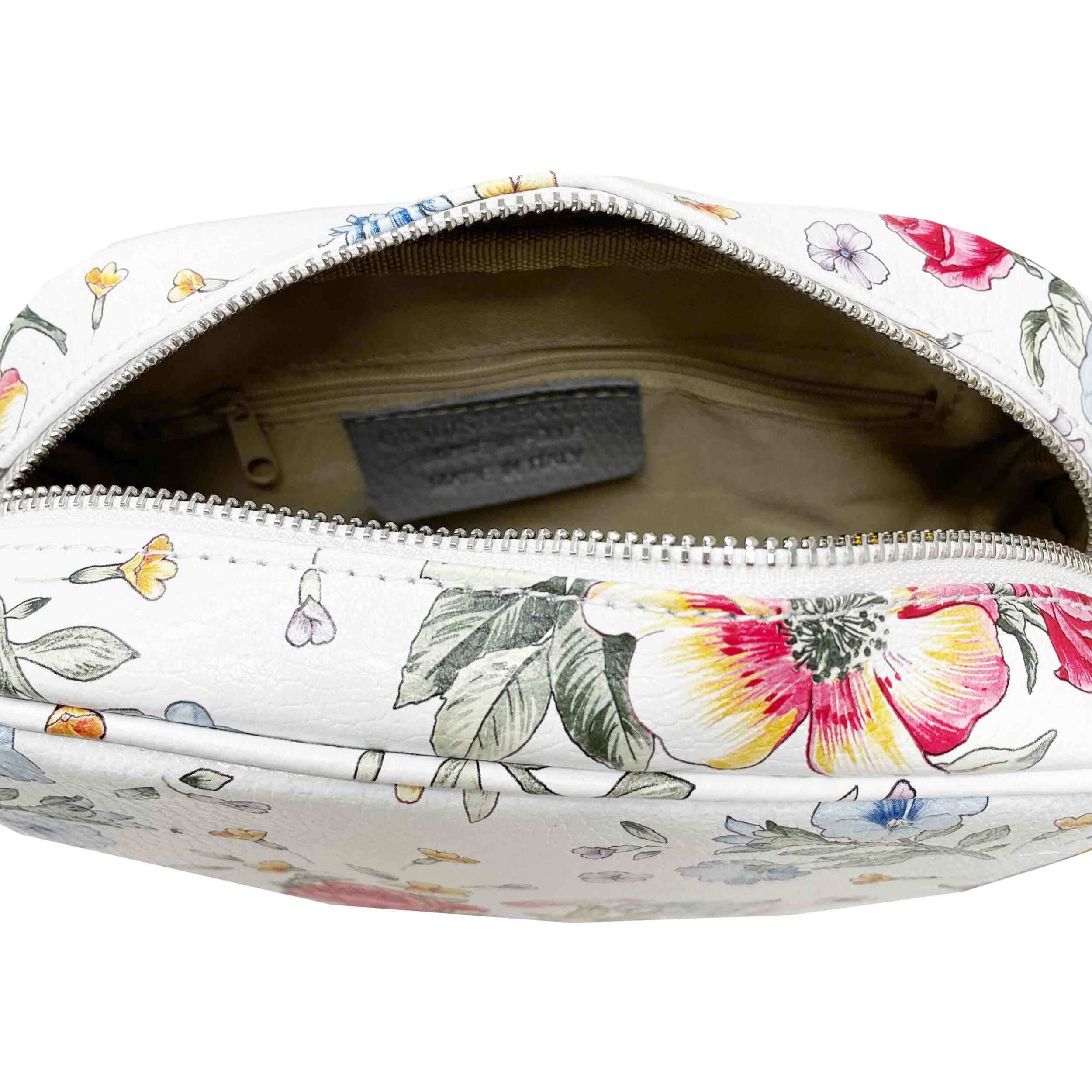 Chicca Borse - Tracollina Clutch Donna in Vera Pelle - Colore Fiori
