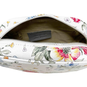 Chicca Borse - Tracollina Clutch Donna in Vera Pelle - Colore Fiori