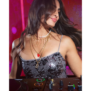 Collar Zafira Acero Baño Oro