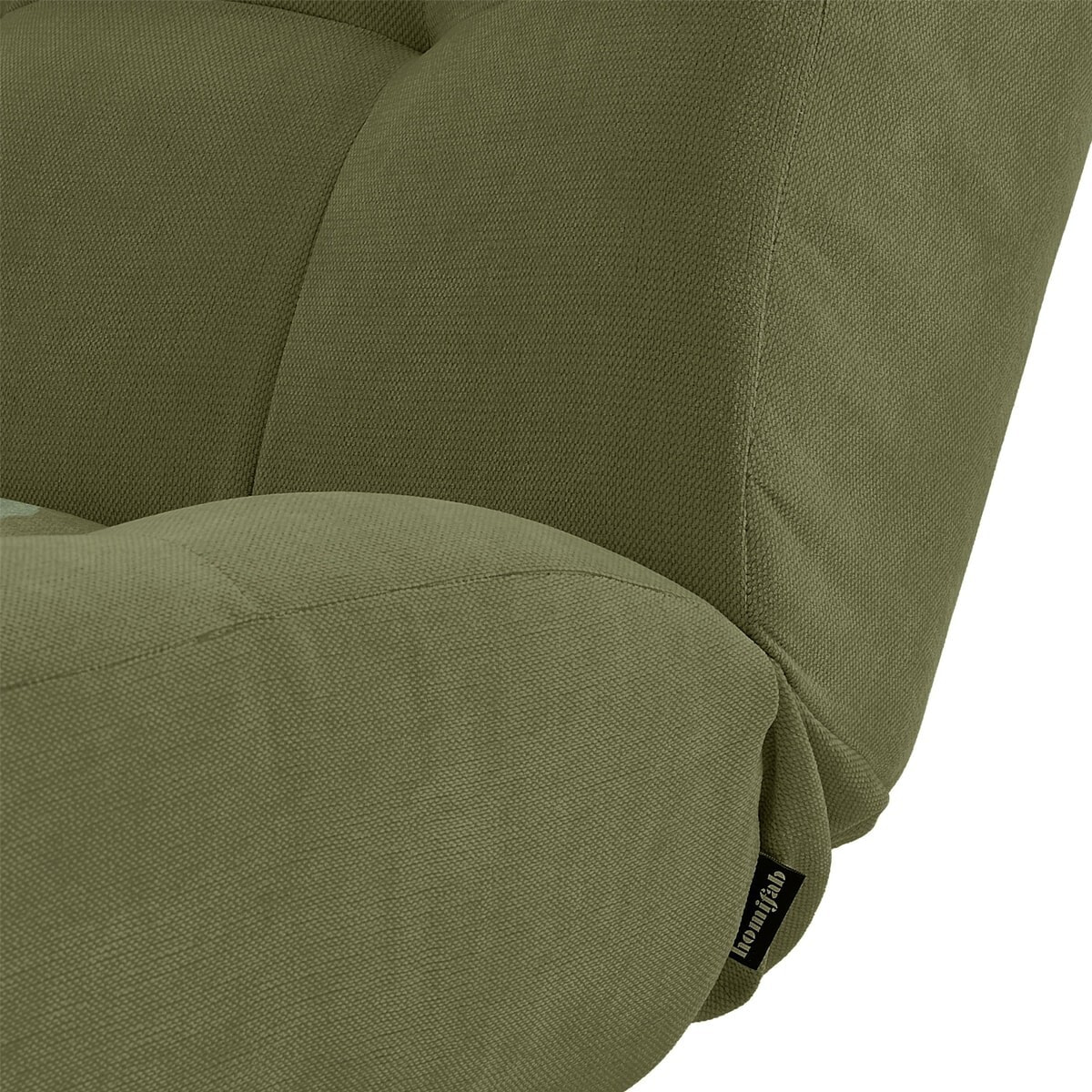 Canapé capitonné convertible 3 places en tissu chenille - BUMPY