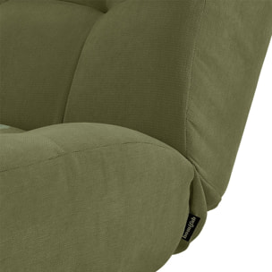 Canapé capitonné convertible 3 places en tissu chenille - BUMPY