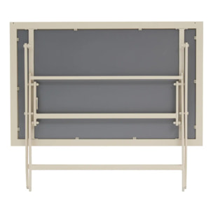 Table de jardin 4 places Azua pliable beige 110x71cm