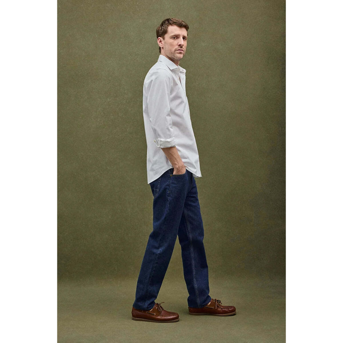 Camisa blanca de corte slim con logo Rigby Go