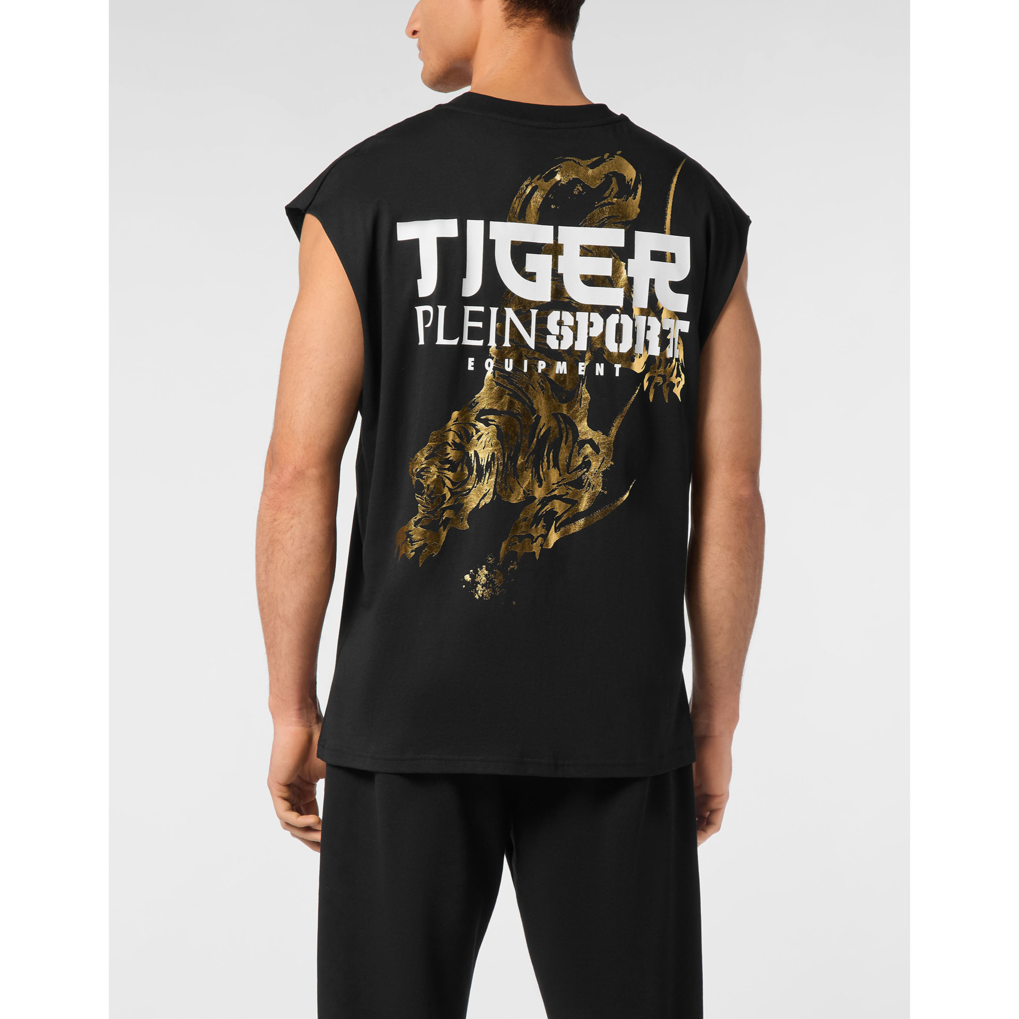 PLEIN SPORT Camiseta sin mangas con capucha TIGER