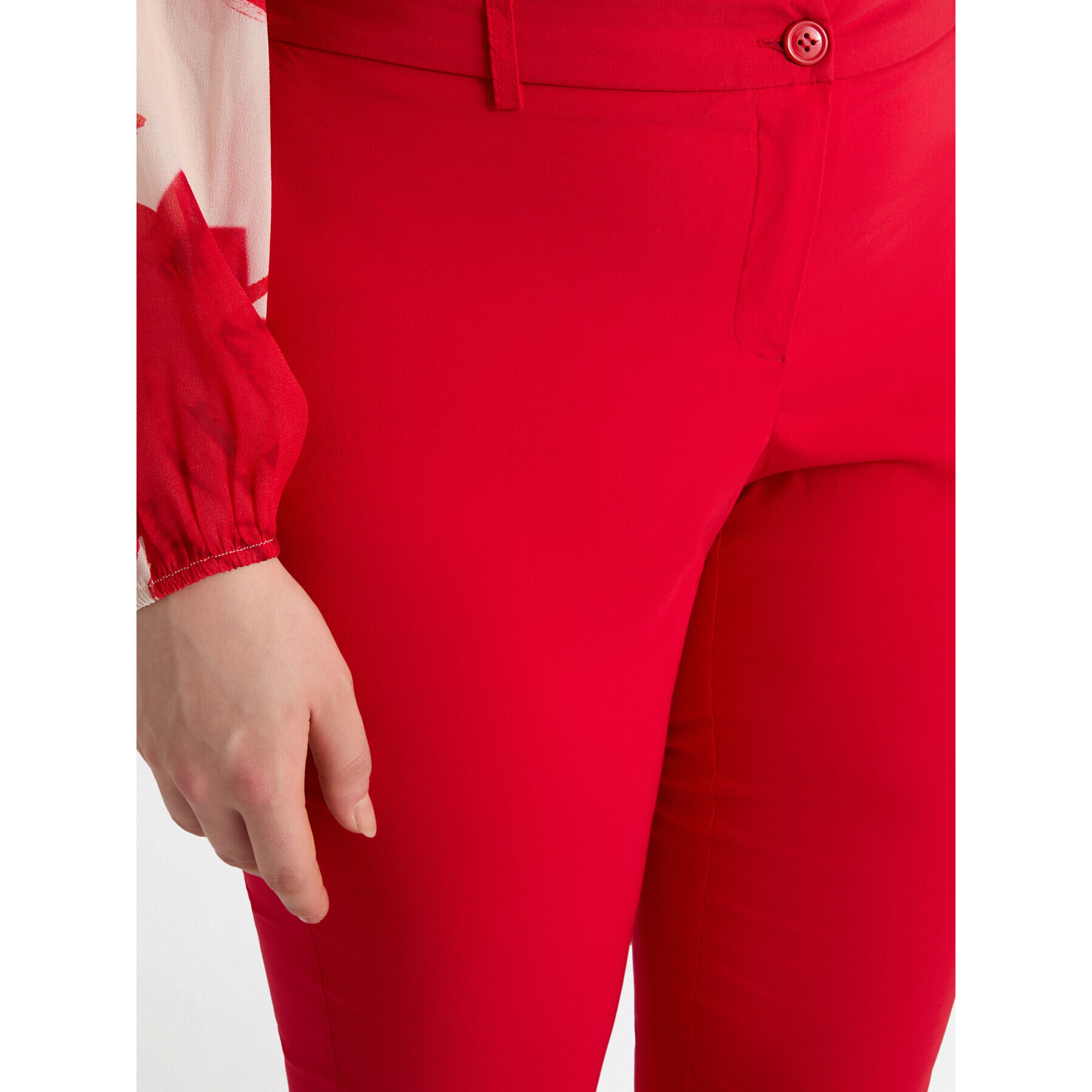 Fiorella Rubino - Pantalones capri con aberturas en la parte inferior - Rojo