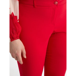 Fiorella Rubino - Pantalones capri con aberturas en la parte inferior - Rojo