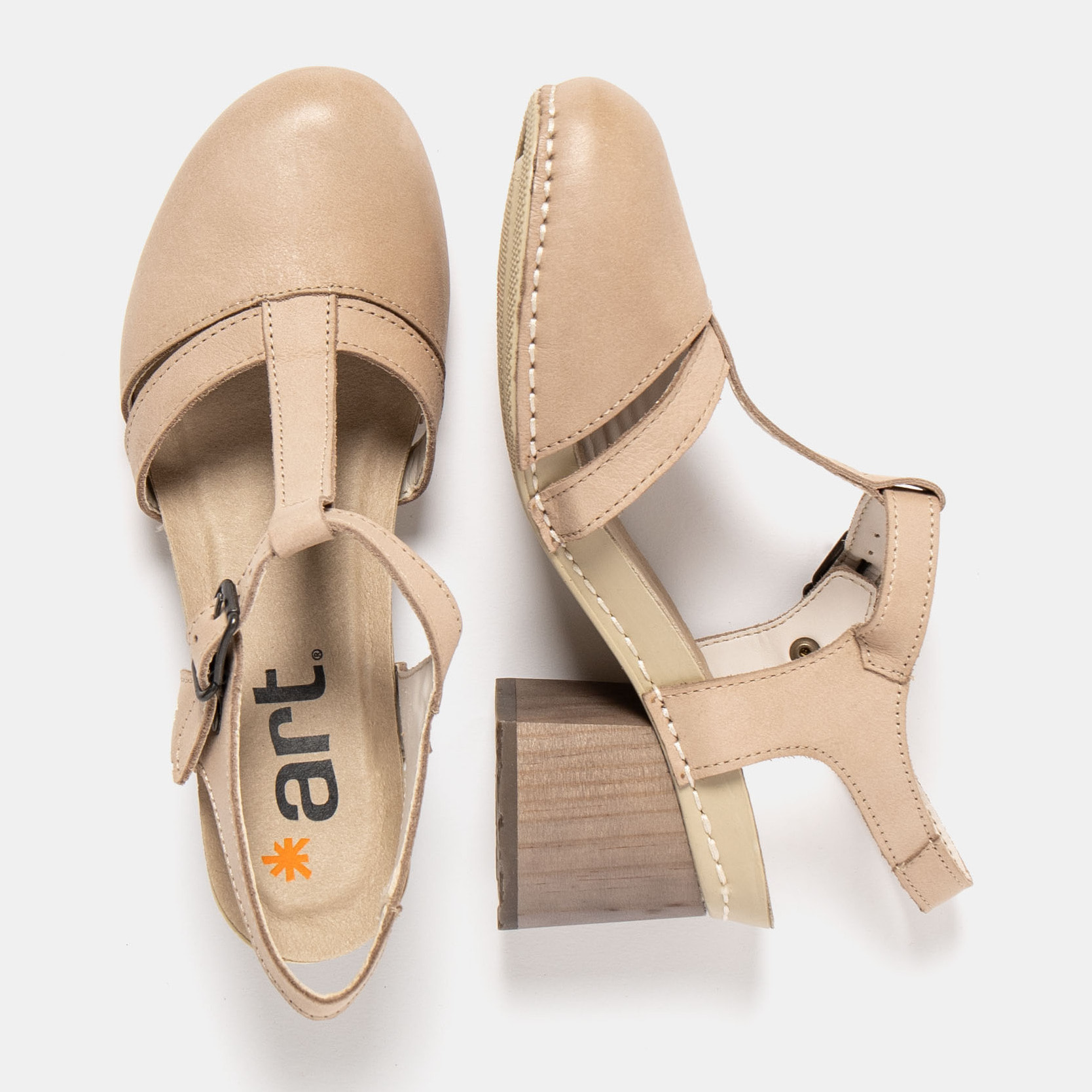 Sandalias con tacón 1874 ROMA CREAM/ I WISH color Cream
