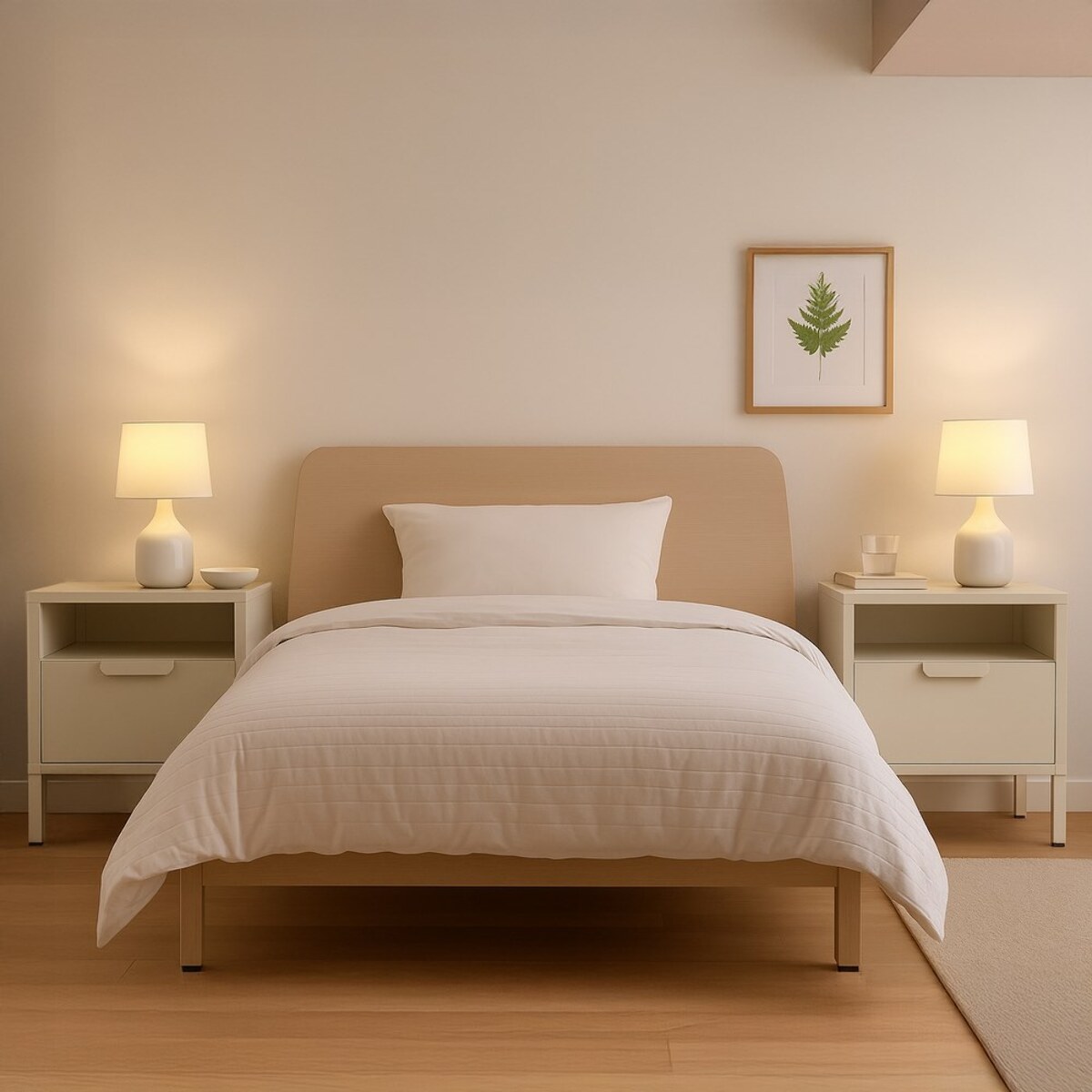 Comodino in metallo con cassetto 45x30x50cm avorio - Pop