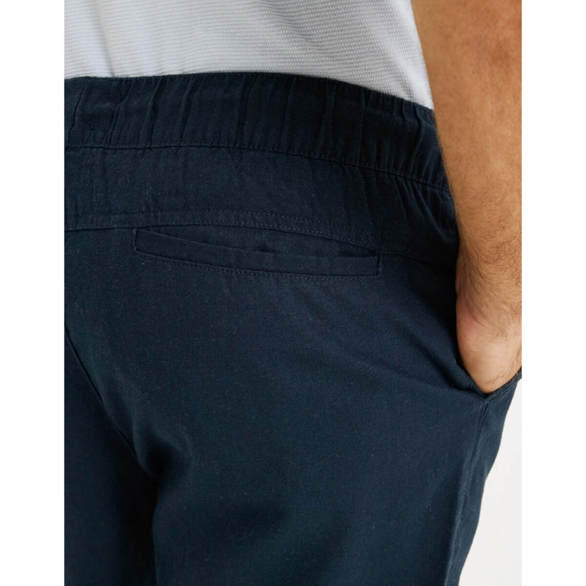 Bermuda Lino Azul Marino - Damu