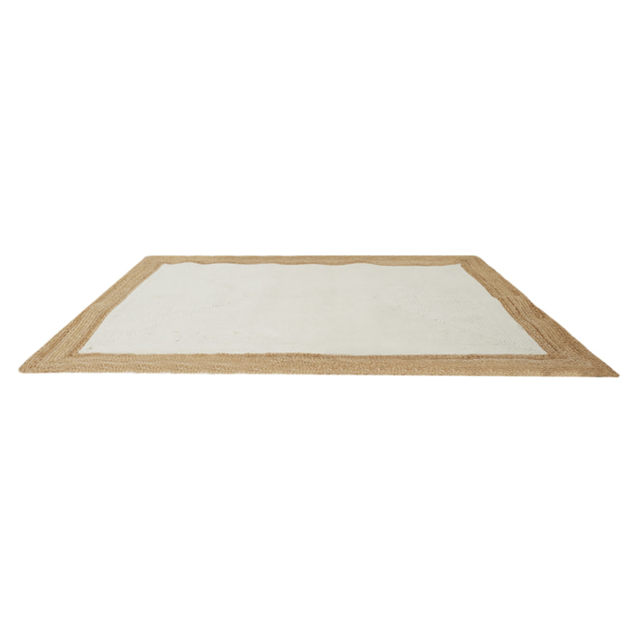 Tapis Jute Coton Ecru 120x170cm