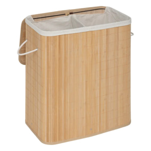 Panier à linge 100L double bambou