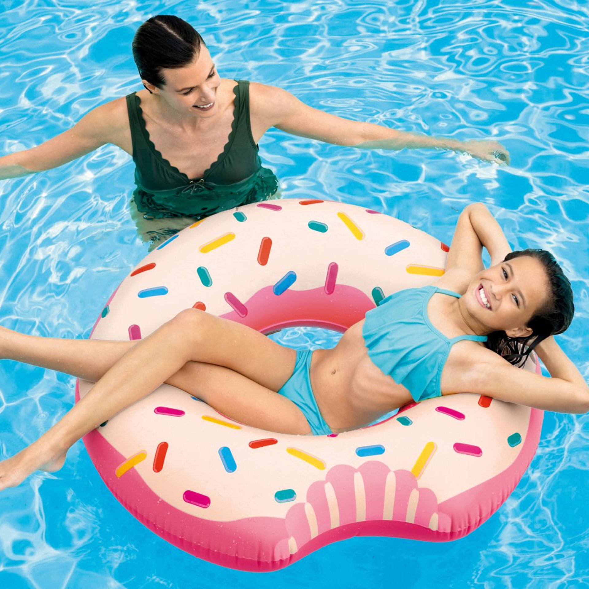 Intex Salvagente Donut Arcobaleno, 94x23 cm