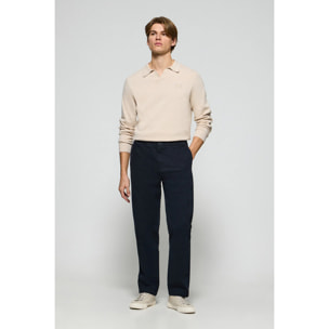 Pantaloni Trent blu marino con elastico in vita e particolari Polo Club