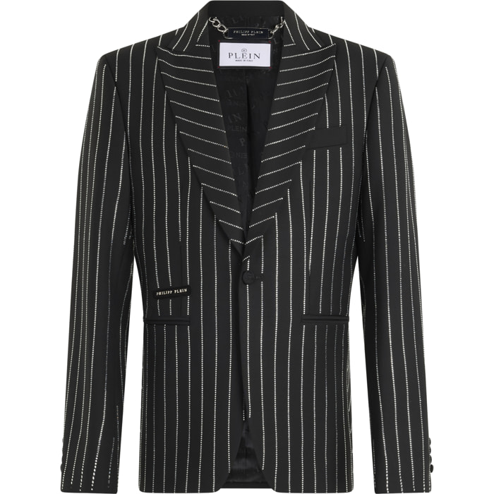 PHILIPP PLEIN Jacquard Blazer Lord Fit Strass