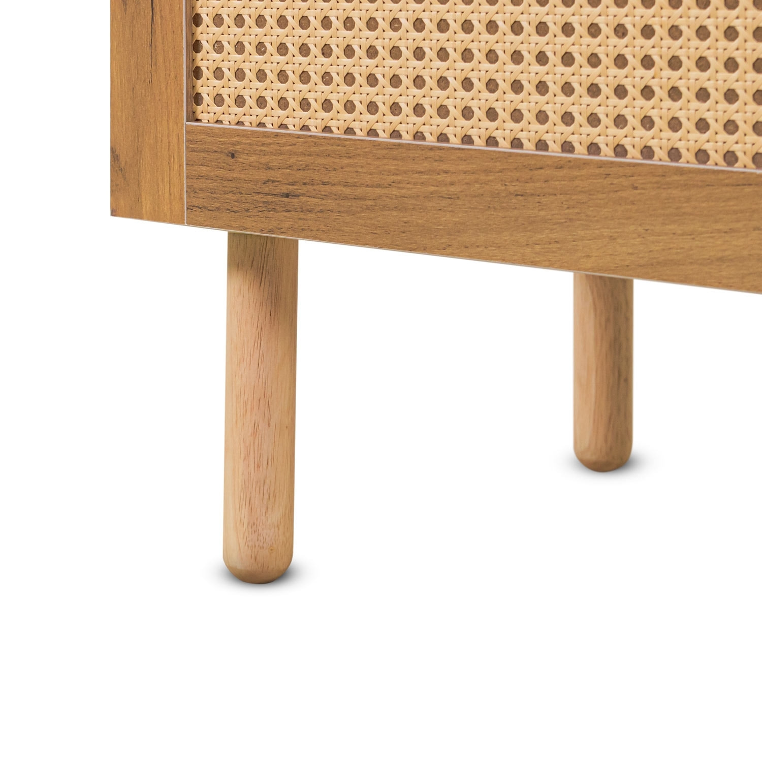 Mang - ComÃ² a 3 cassetti in legno e rattan, cassettiera