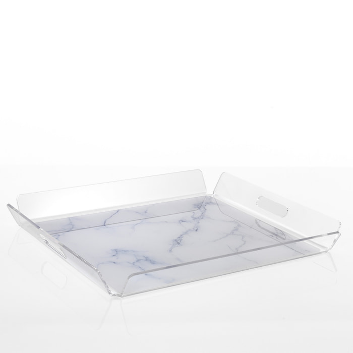 Objet de décoration Tomasucci LUX, en acrylique, blanc, 52,5 × 47,5 × 5,5 cm