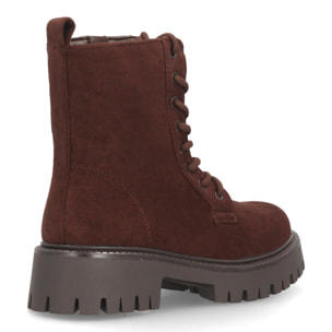 Botines militares con suela track para mujer