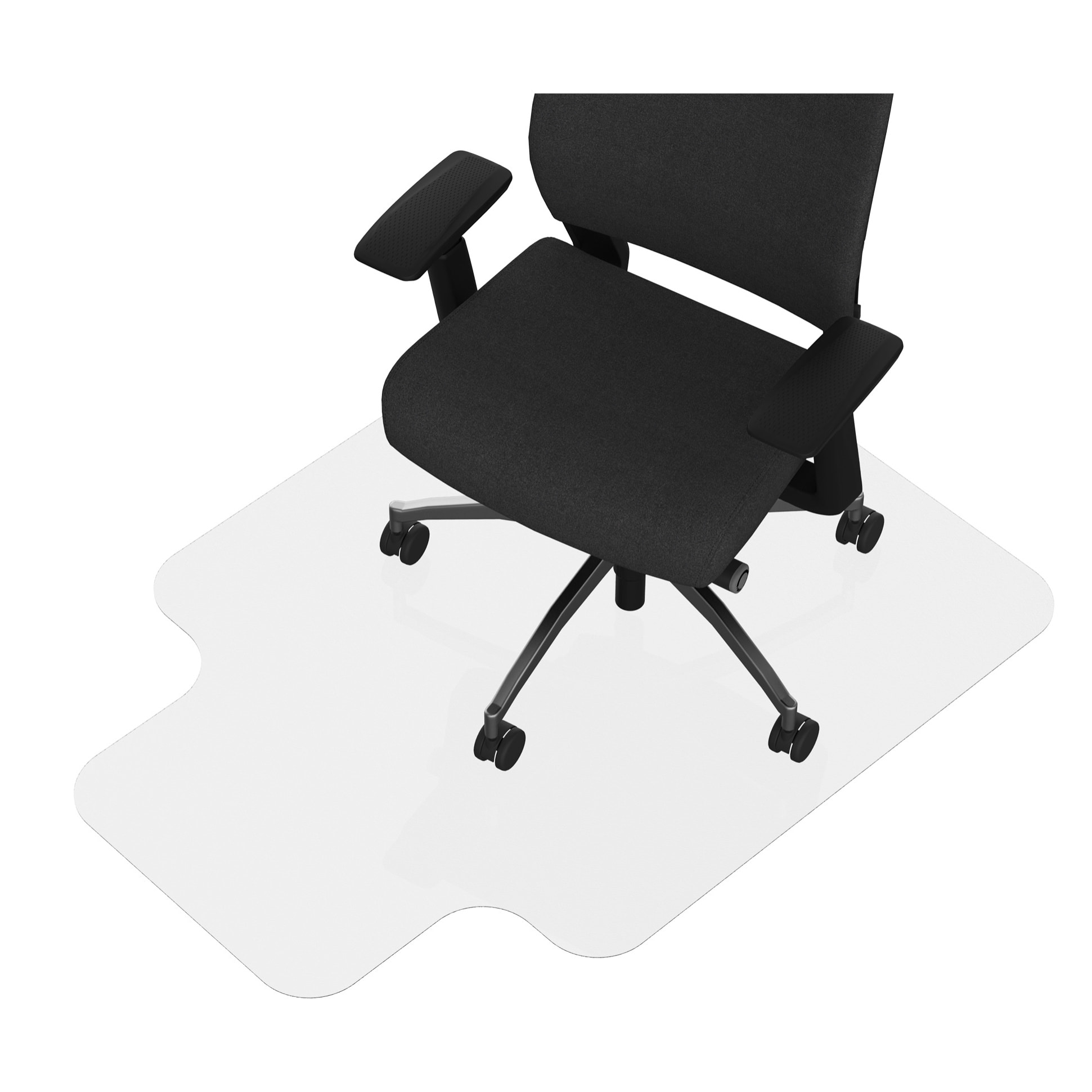 Alfombra Protectora para Silla de Oficina 90x120cm Protector Suelo Enmoquetado (Convexo, Sin picos antideslizantes)