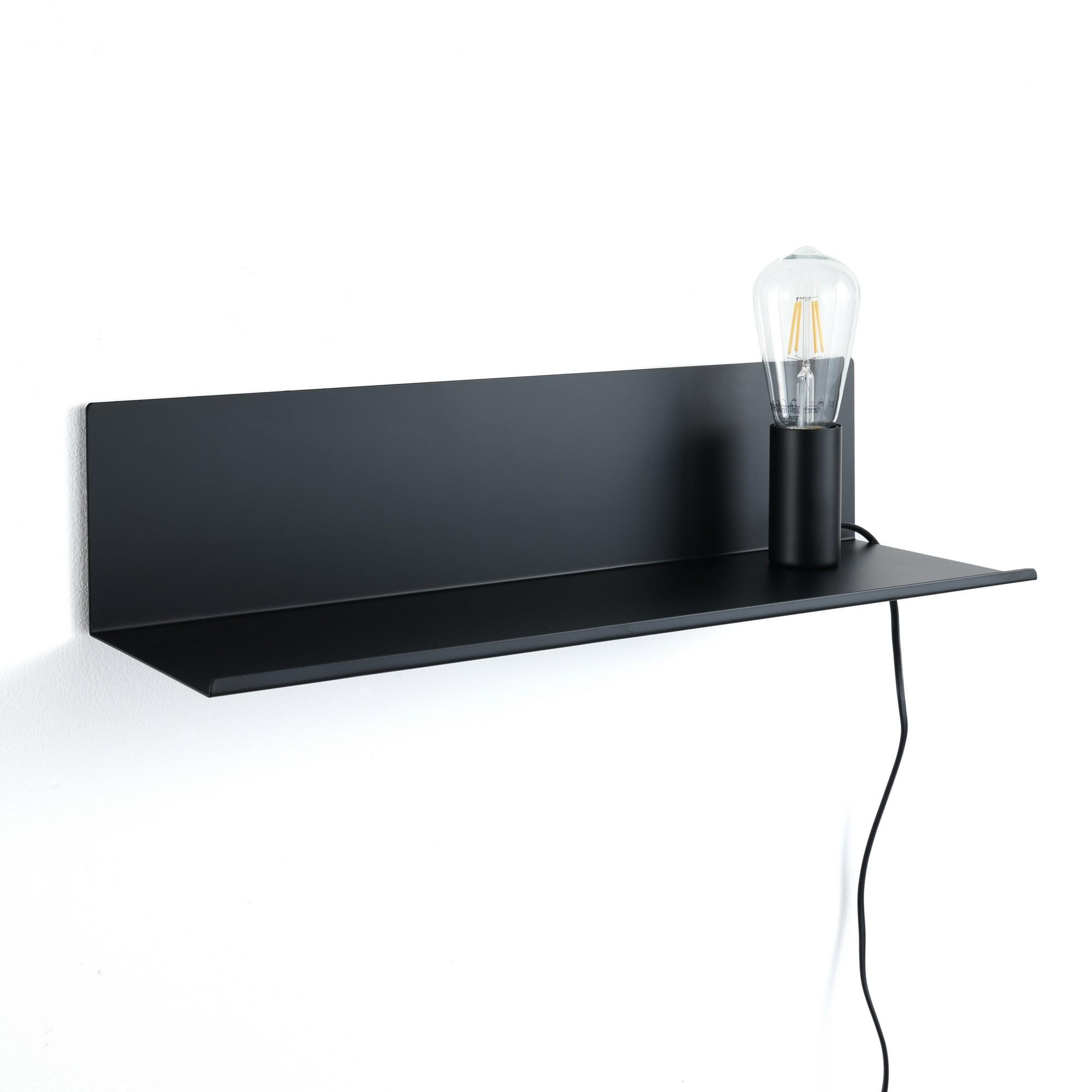 Tomasucci Lampada / mensola / comodino MAGIC SHELF BLACK nero