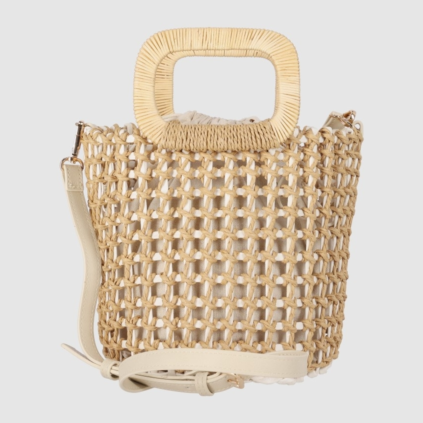 Bolso - Beig - Medida: 25 cm x 22 cm x 21 cm