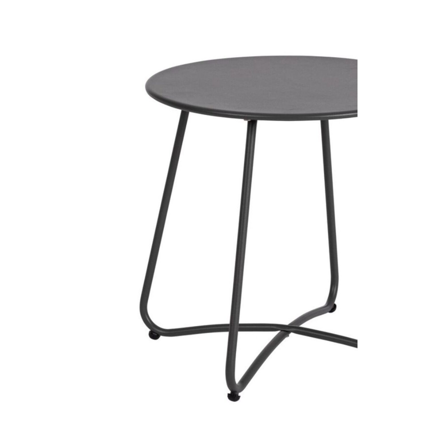 Tavolino rotondo AUSTIN in acciaio antracite