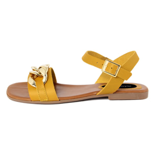Sandali flat Donna colore Giallo
