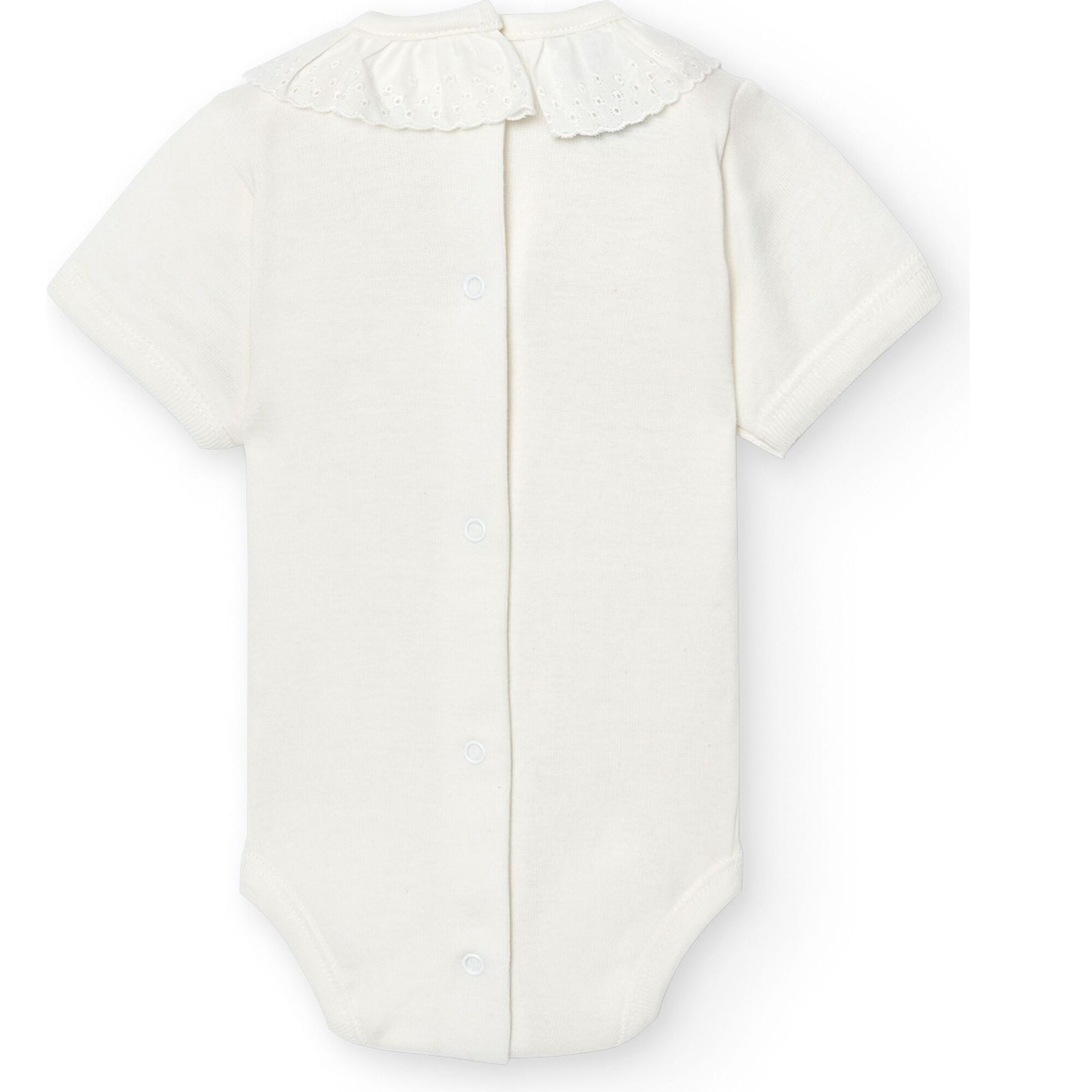 Body bebé manga corta cuello batista