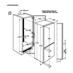 Réfrigérateur combiné encastrable ELECTROLUX ENT6TE18S TwinTech