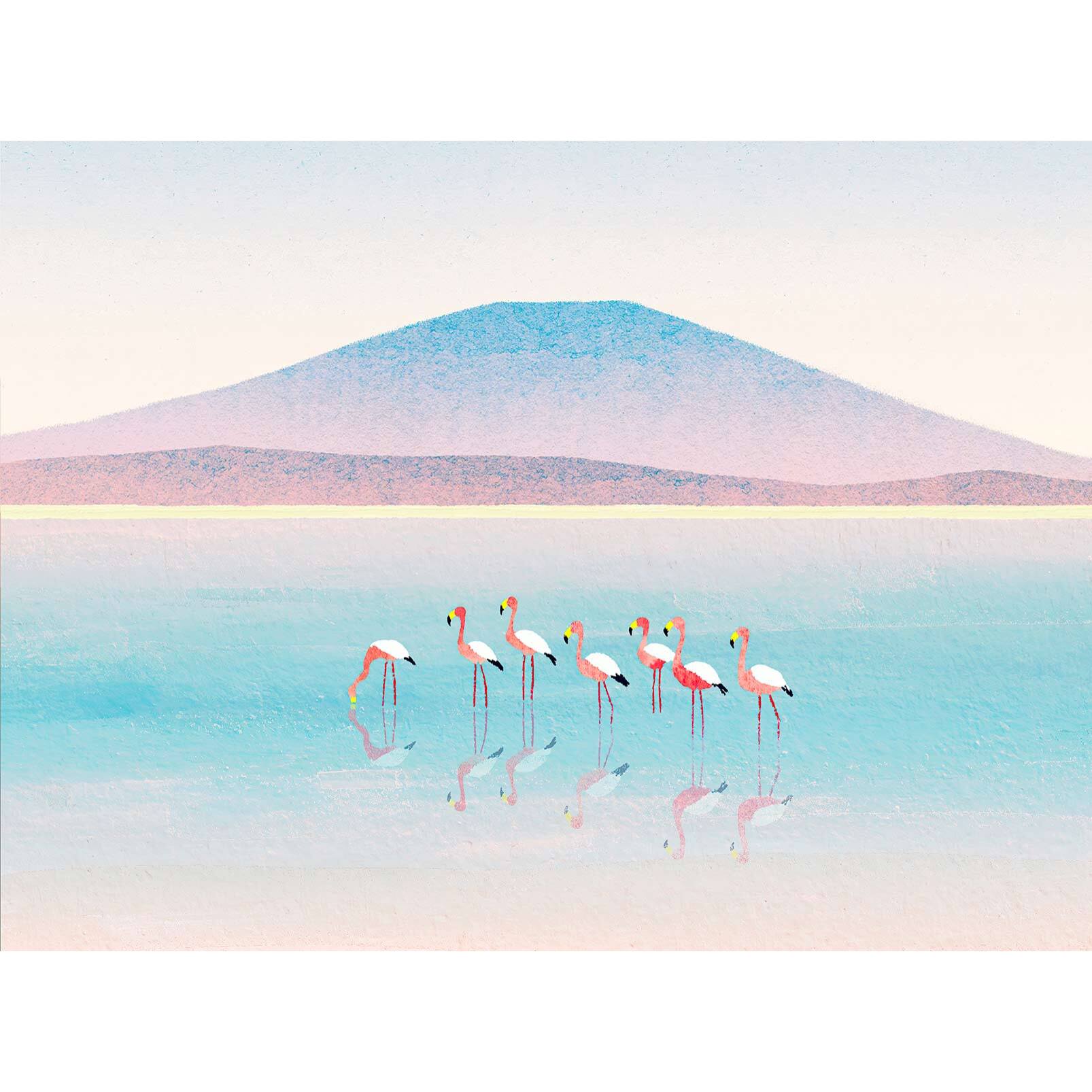 Papier peint panoramique flamands rose en Croatie Intissé