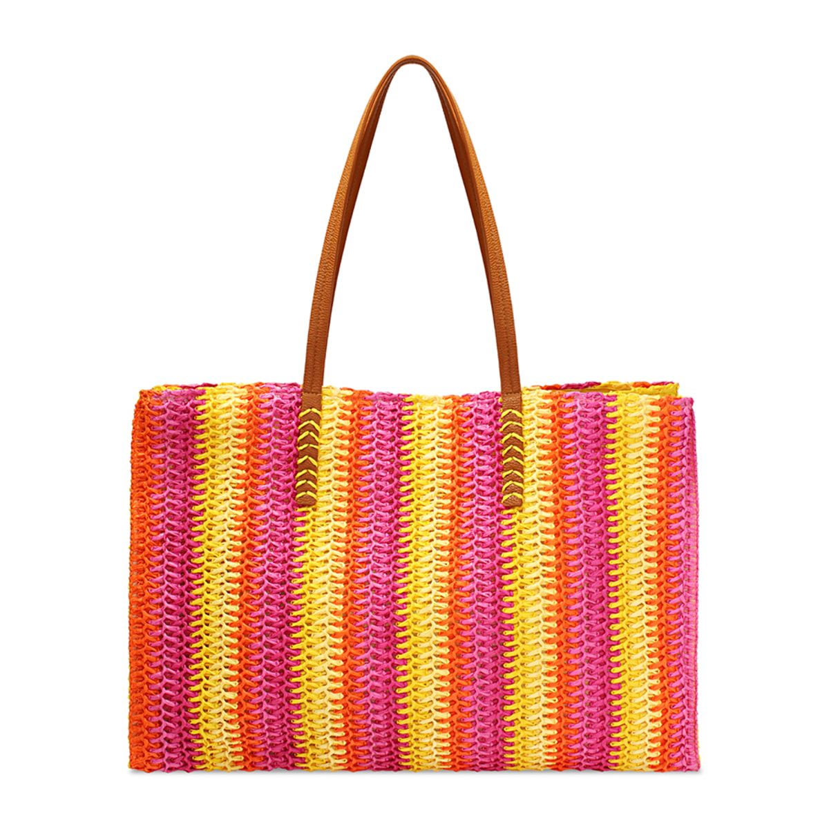 Borsa donna mare grande gialla in raffia