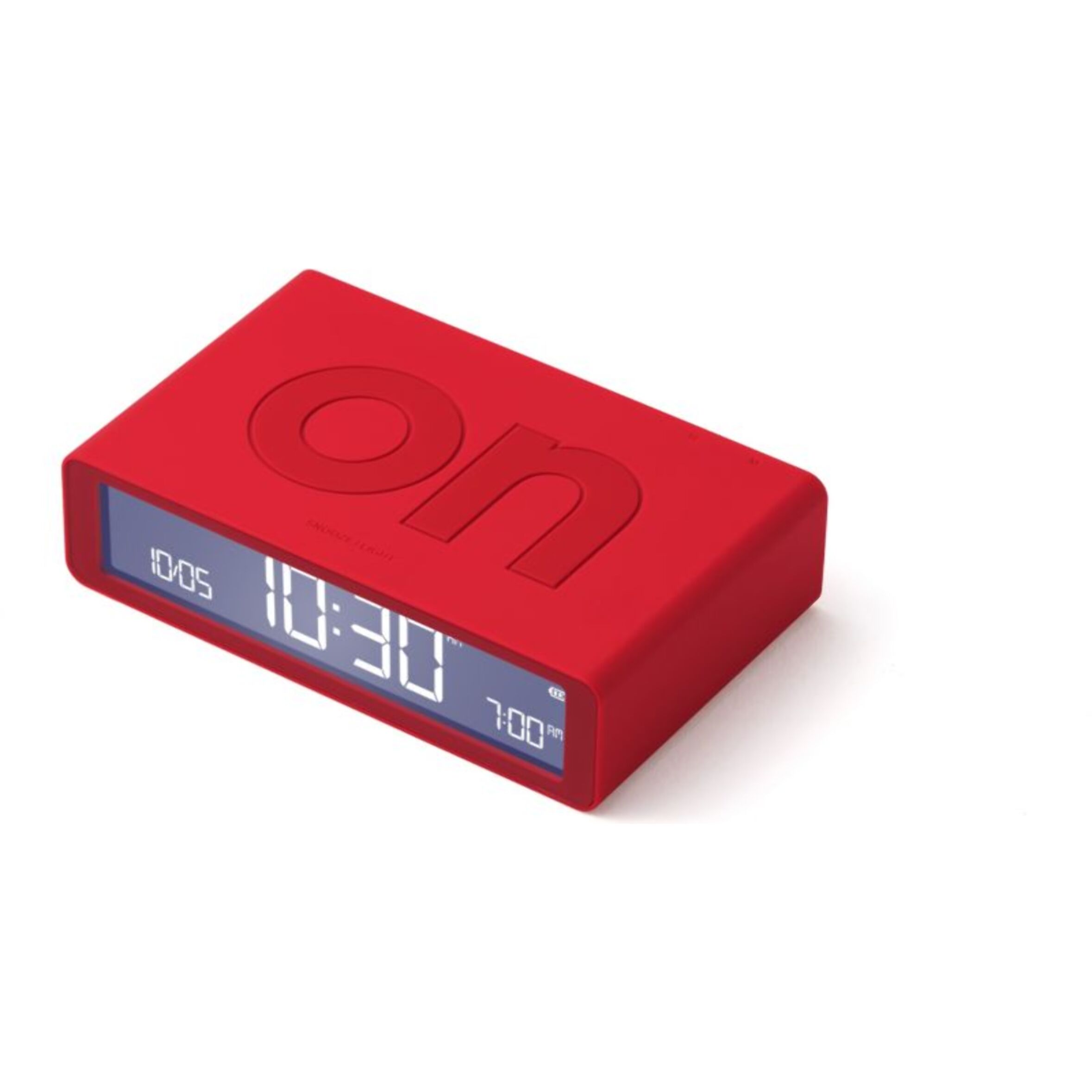 Réveil LEXON Flip Classic Rechargeable en USB-C Rouge