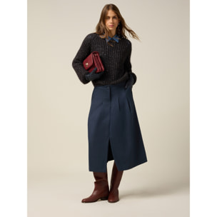 Oltre - Gonna svasata midi - Blu