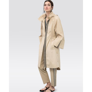 Parka trench oversize a righe