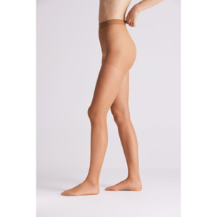 Confezione da 2 collant anti-pressione beige 17 denari