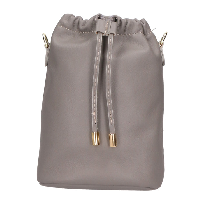 Borsa a sacca da donna - Modello Angela - Vera pelle - 16.0 x 20.0 x 7.0 cm