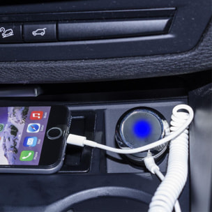 CARGADOR DE COCHE CABLE INCORPORADO LIGHTNING 8 PINS - IPHONE 5 Y SUPERIORES