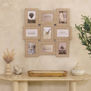 Pêle-mêle Isis 9 photos 58,2x58,2cm beige