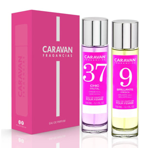 Caravan fragancias - caja de regalo con 2 perfumes: nº37 y nº9 de 150 ml, para mujer