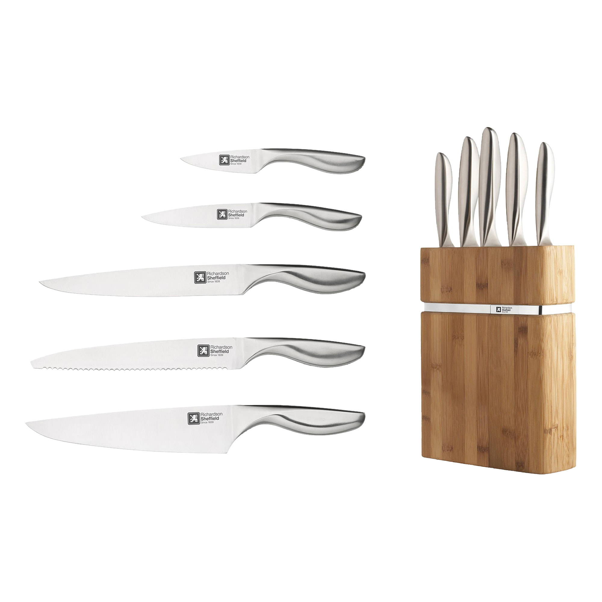 Richardson Sheffield - Bloc de 5 pièces de couteau Forme - acier inoxydable - coloris inox | Veepee