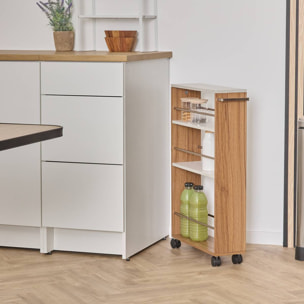 Desserte 4 niveaux Come L15cm marron