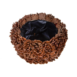 Cachepot con Pigne - Pezzi 2 - 24xH12x24cm - Bianchi Dino SpA