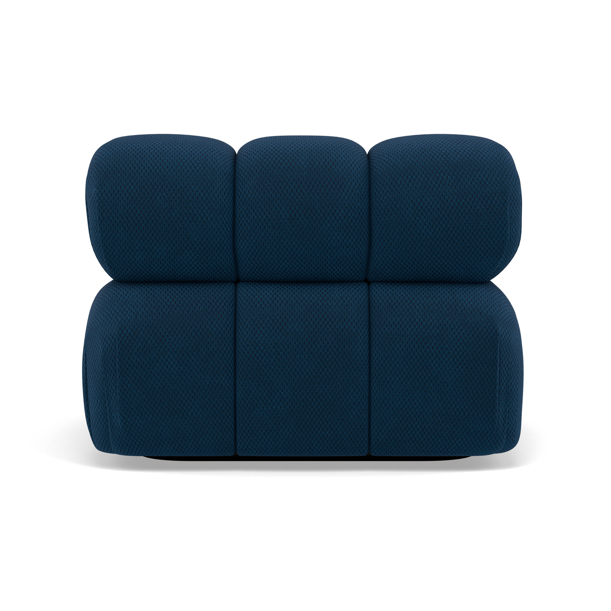 Ruby - module d'assise droit en velours texturé - Bleu