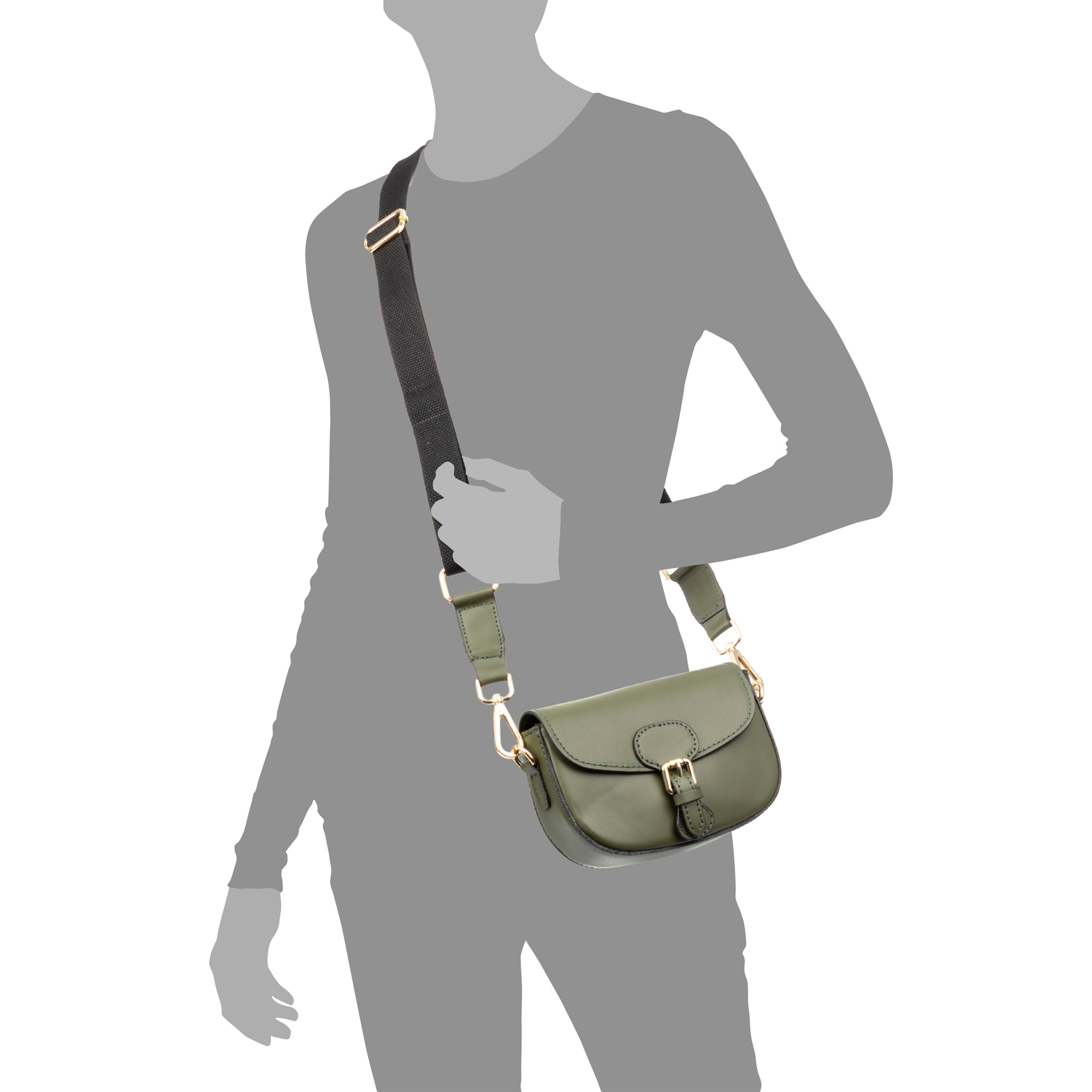 Annone borsa a tracolla donna. Pelle autentica finitura Ruga.