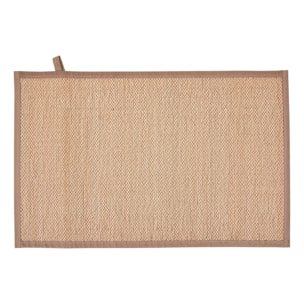 Tapis de bain texturé Stemy 50x80cm beige