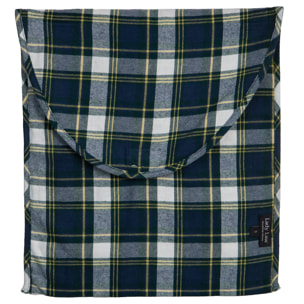 PIGIAMA DONNA in flanella scozzese verde, blu e bianco
