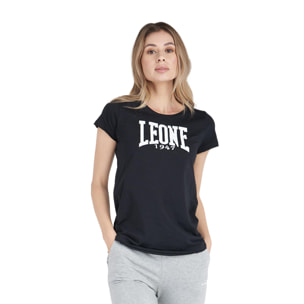 Camiseta de manga corta de mujer con logotipo grande de lujo